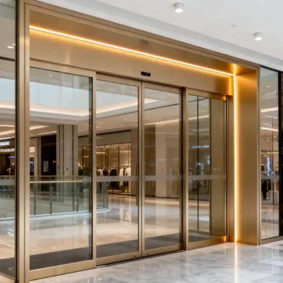 Elektriska dörrar i aluminiumlegering