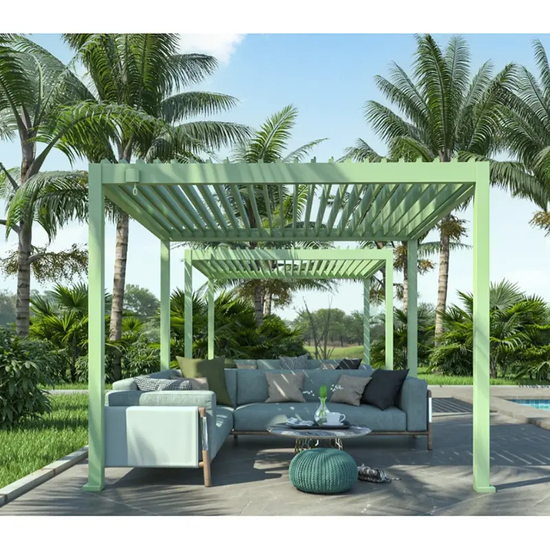 Manuellt infällbart lusthus