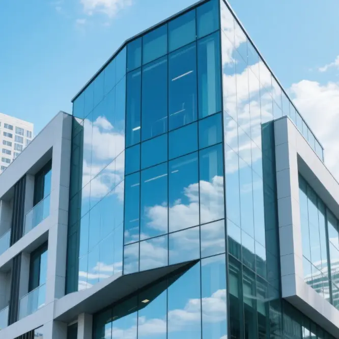 Härdat glas för gardinväggar